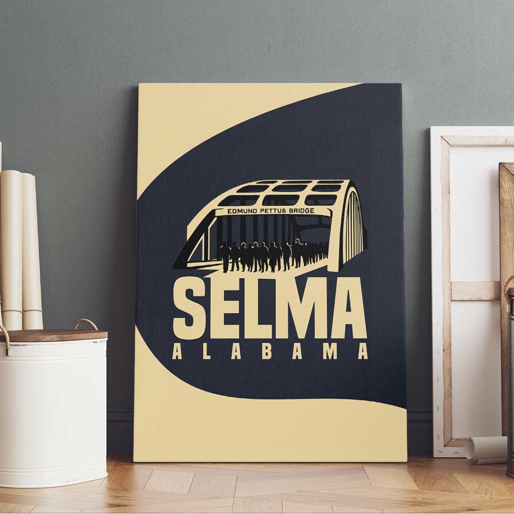 John Lewis Canvas Wall Art with Selma Bridge Graphic Civil Rights and Voting Rights Tribute - African Pride