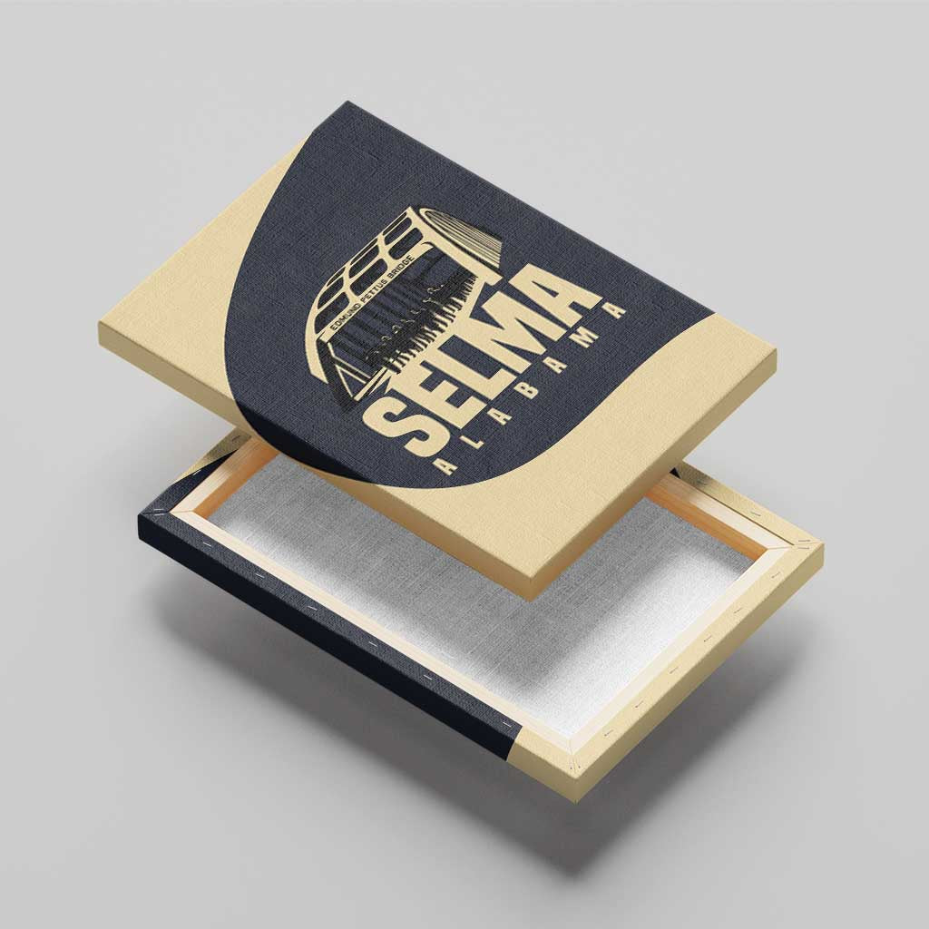 John Lewis Canvas Wall Art with Selma Bridge Graphic Civil Rights and Voting Rights Tribute - African Pride