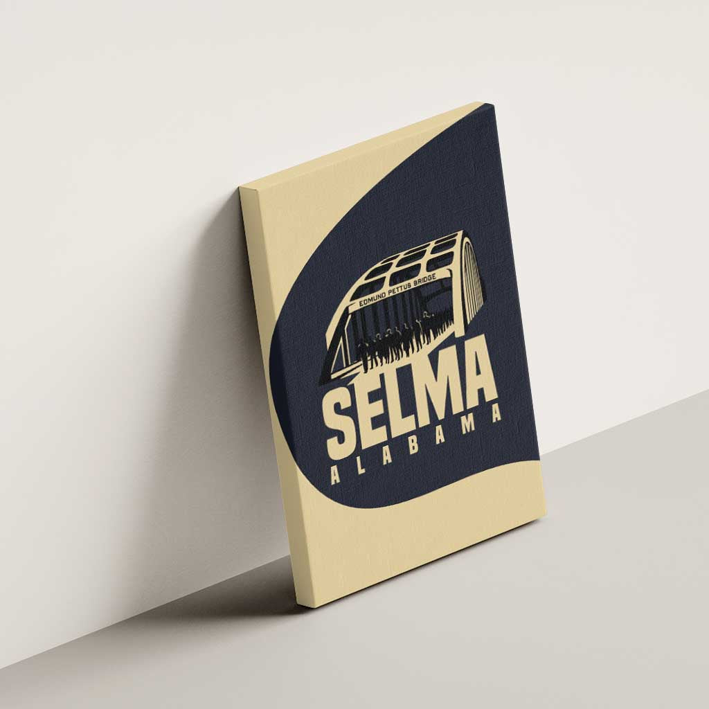 John Lewis Canvas Wall Art with Selma Bridge Graphic Civil Rights and Voting Rights Tribute - African Pride