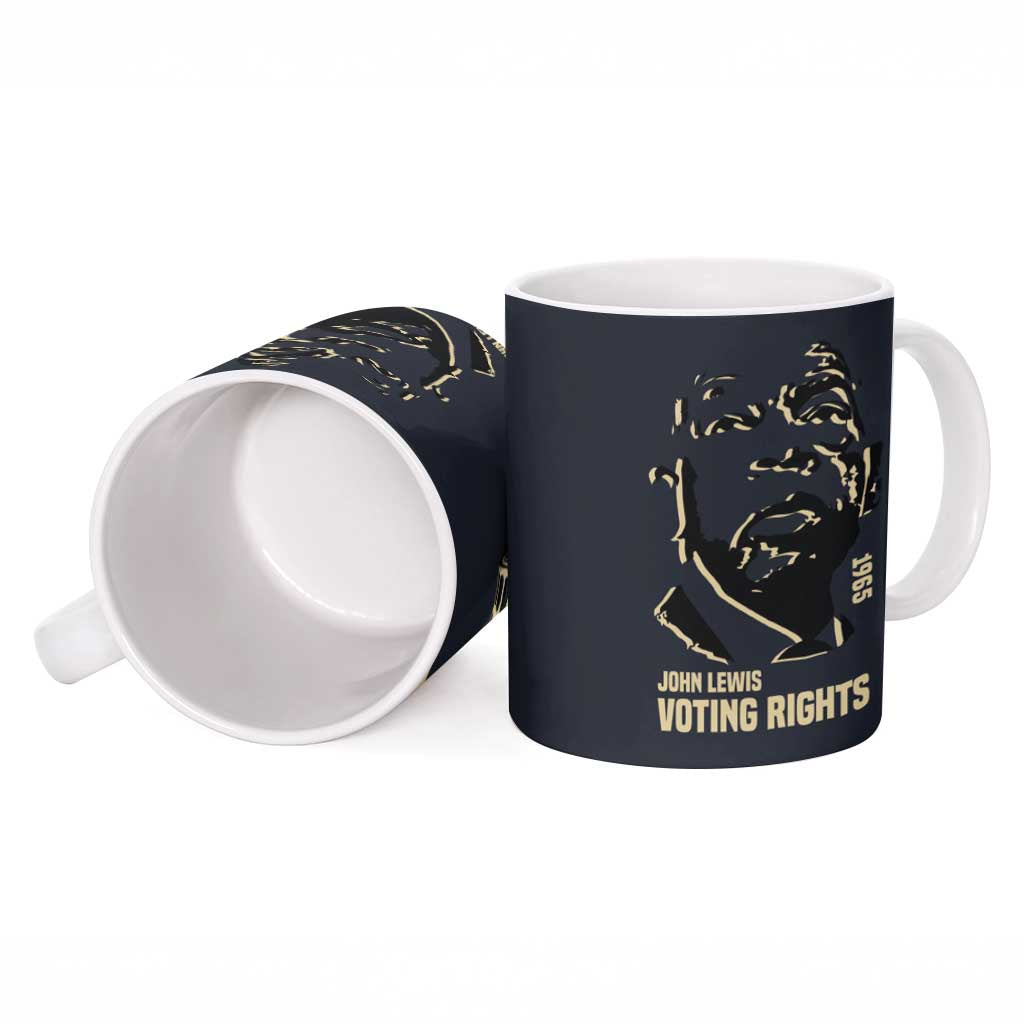 John Lewis Ceramic Mug with Selma Bridge Graphic Civil Rights and Voting Rights Tribute - African Pride