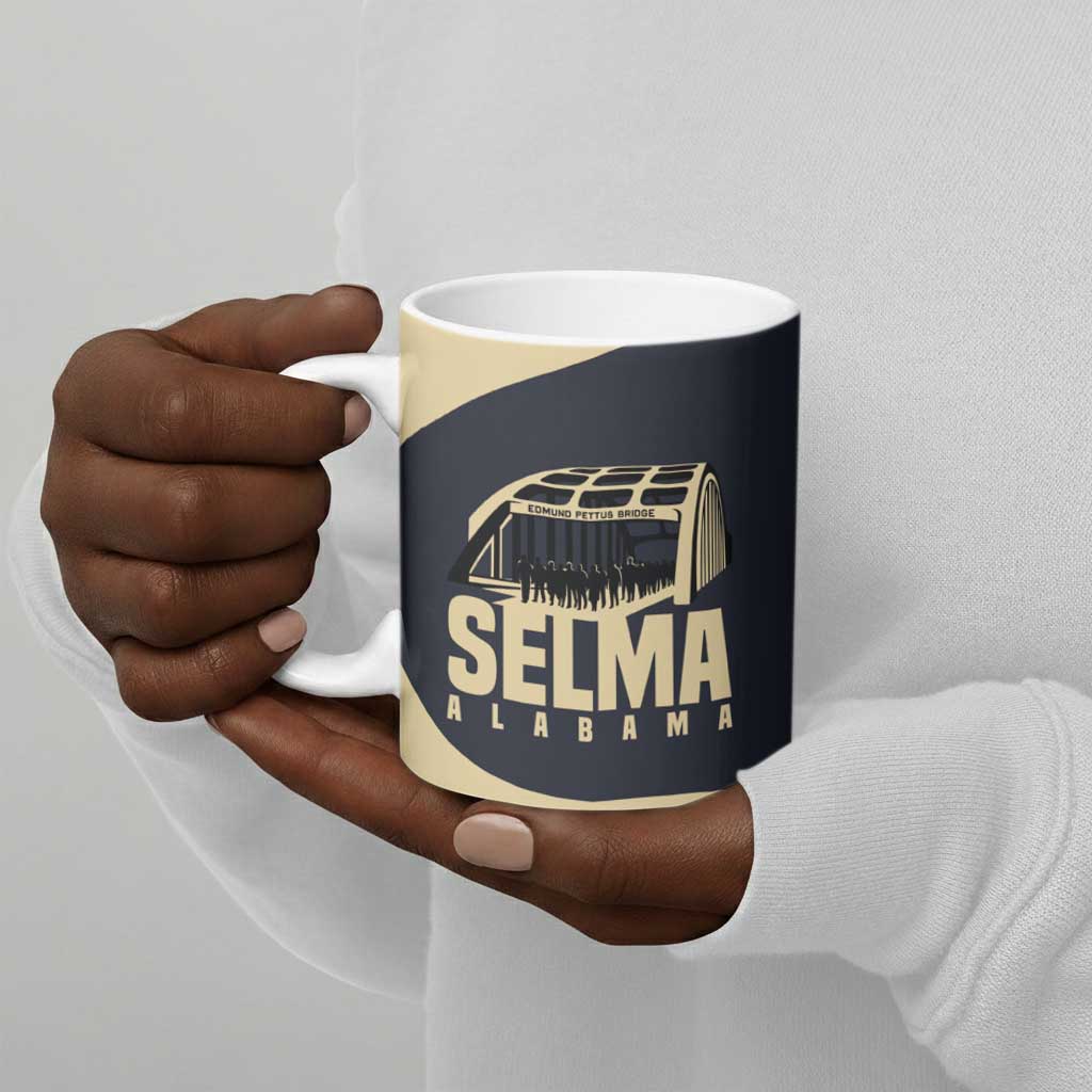 John Lewis Ceramic Mug with Selma Bridge Graphic Civil Rights and Voting Rights Tribute - African Pride