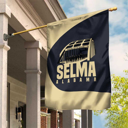 John Lewis Garden Flag with Selma Bridge Graphic Civil Rights and Voting Rights Tribute - African Pride