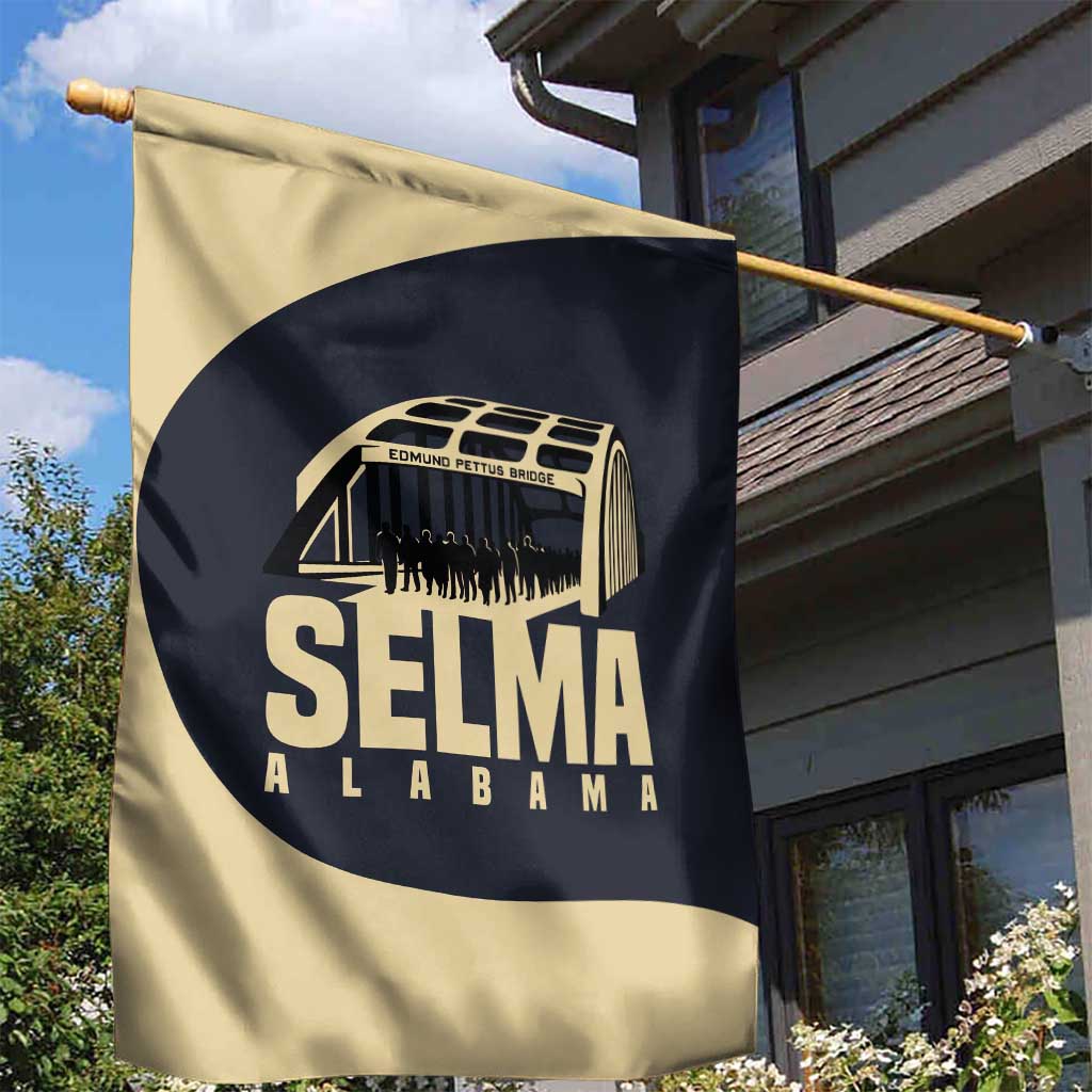 John Lewis Garden Flag with Selma Bridge Graphic Civil Rights and Voting Rights Tribute - African Pride