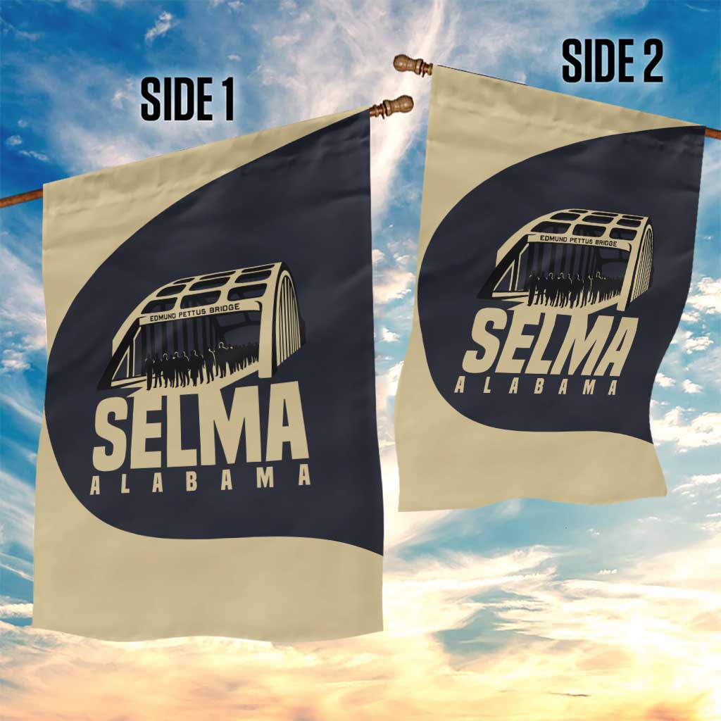 John Lewis Garden Flag with Selma Bridge Graphic Civil Rights and Voting Rights Tribute - African Pride