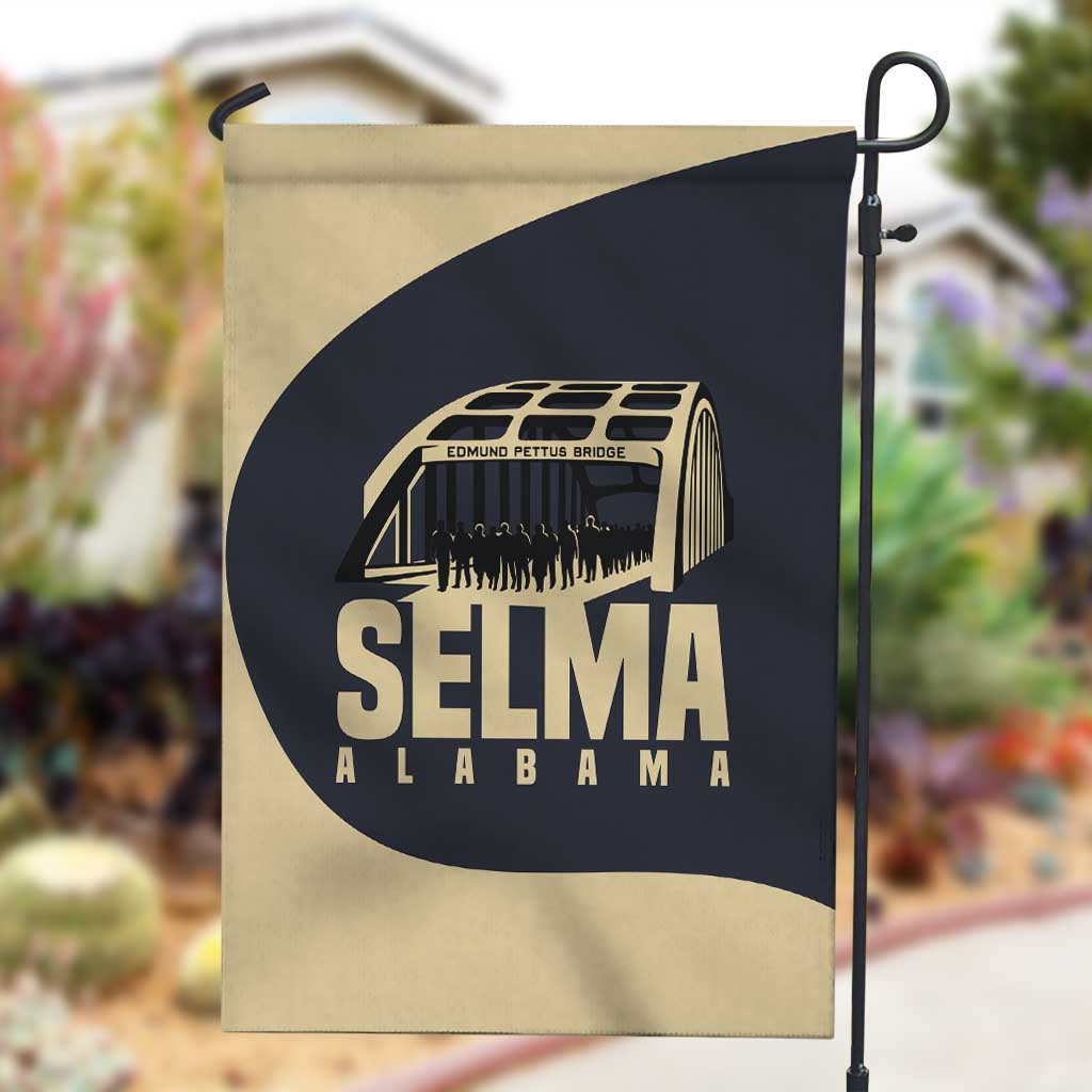 John Lewis Garden Flag with Selma Bridge Graphic Civil Rights and Voting Rights Tribute - African Pride