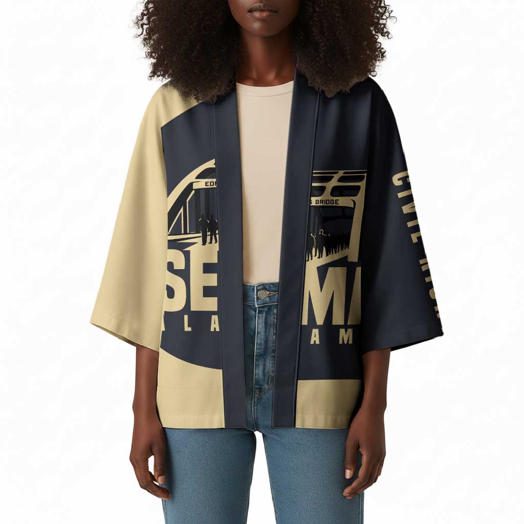 John Lewis Kimono with Selma Bridge Graphic Civil Rights and Voting Rights Tribute - African Pride