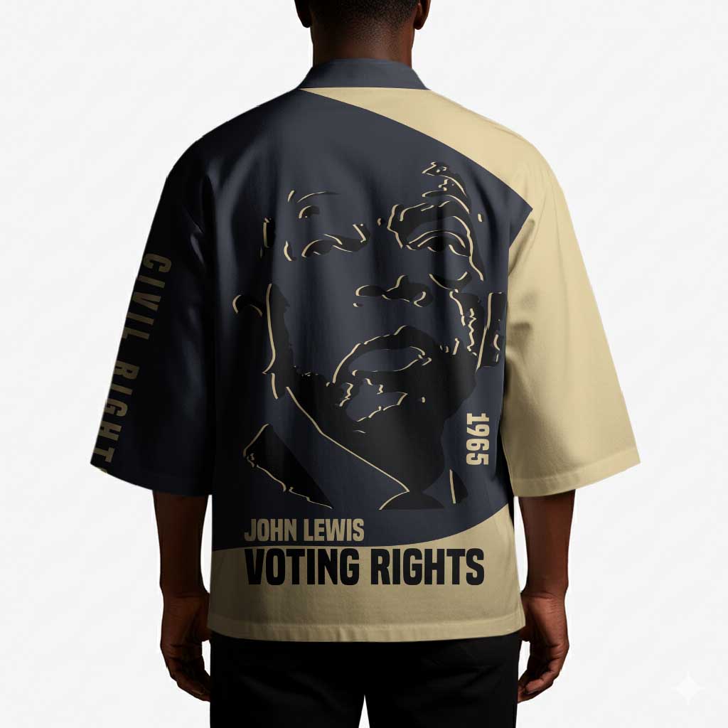 John Lewis Kimono with Selma Bridge Graphic Civil Rights and Voting Rights Tribute - African Pride