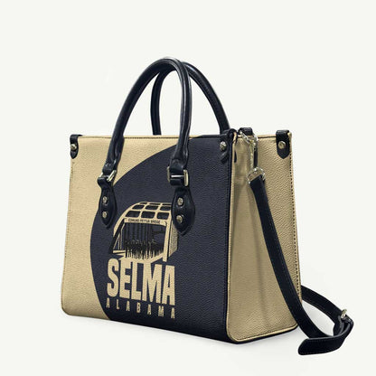 John Lewis Leather Bag with Selma Bridge Graphic Civil Rights and Voting Rights Tribute - African Pride