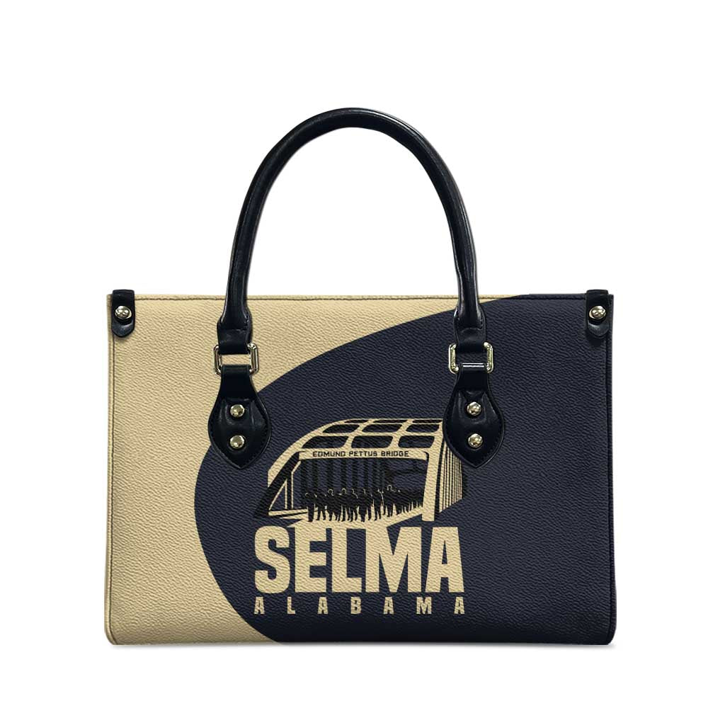 John Lewis Leather Bag with Selma Bridge Graphic Civil Rights and Voting Rights Tribute - African Pride