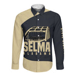 John Lewis Long Sleeve Button Shirt with Selma Bridge Graphic Civil Rights and Voting Rights Tribute - African Pride