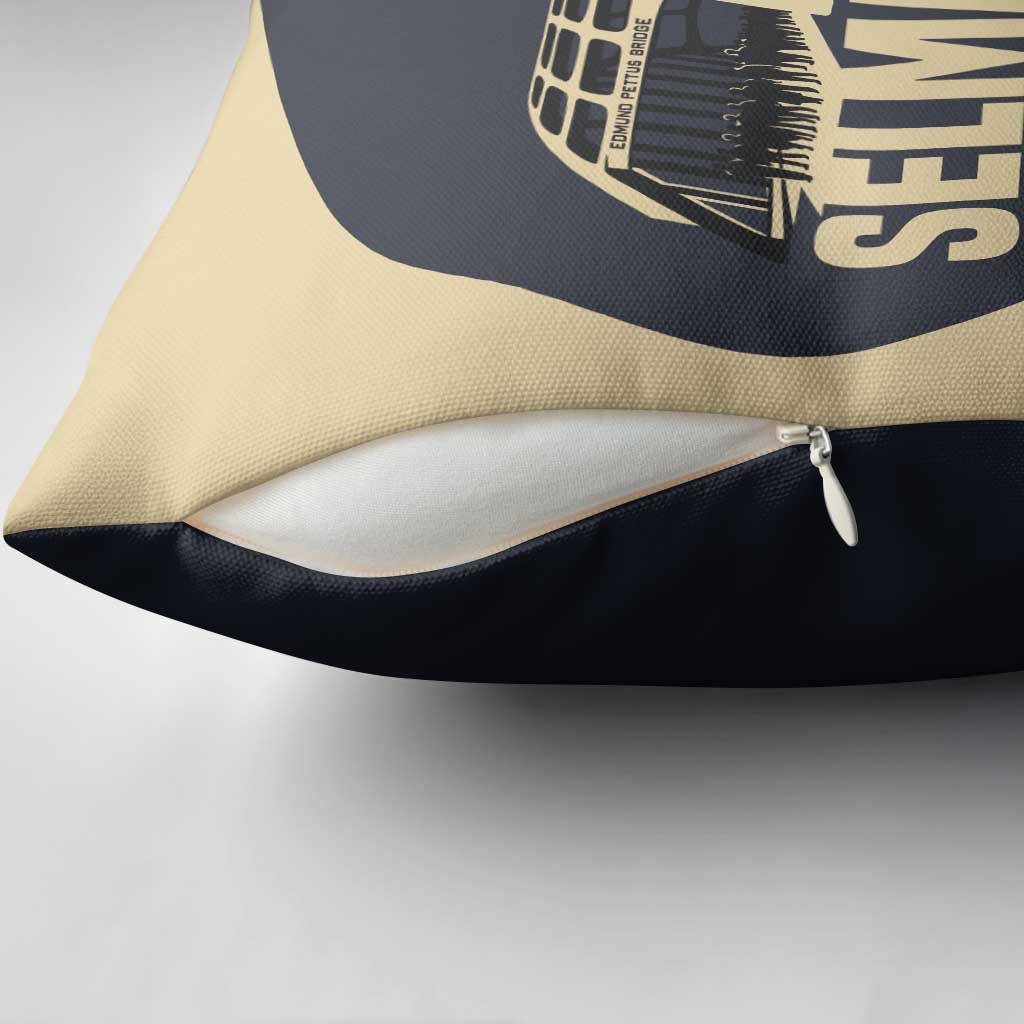 John Lewis Pillow Cover with Selma Bridge Graphic Civil Rights and Voting Rights Tribute - African Pride