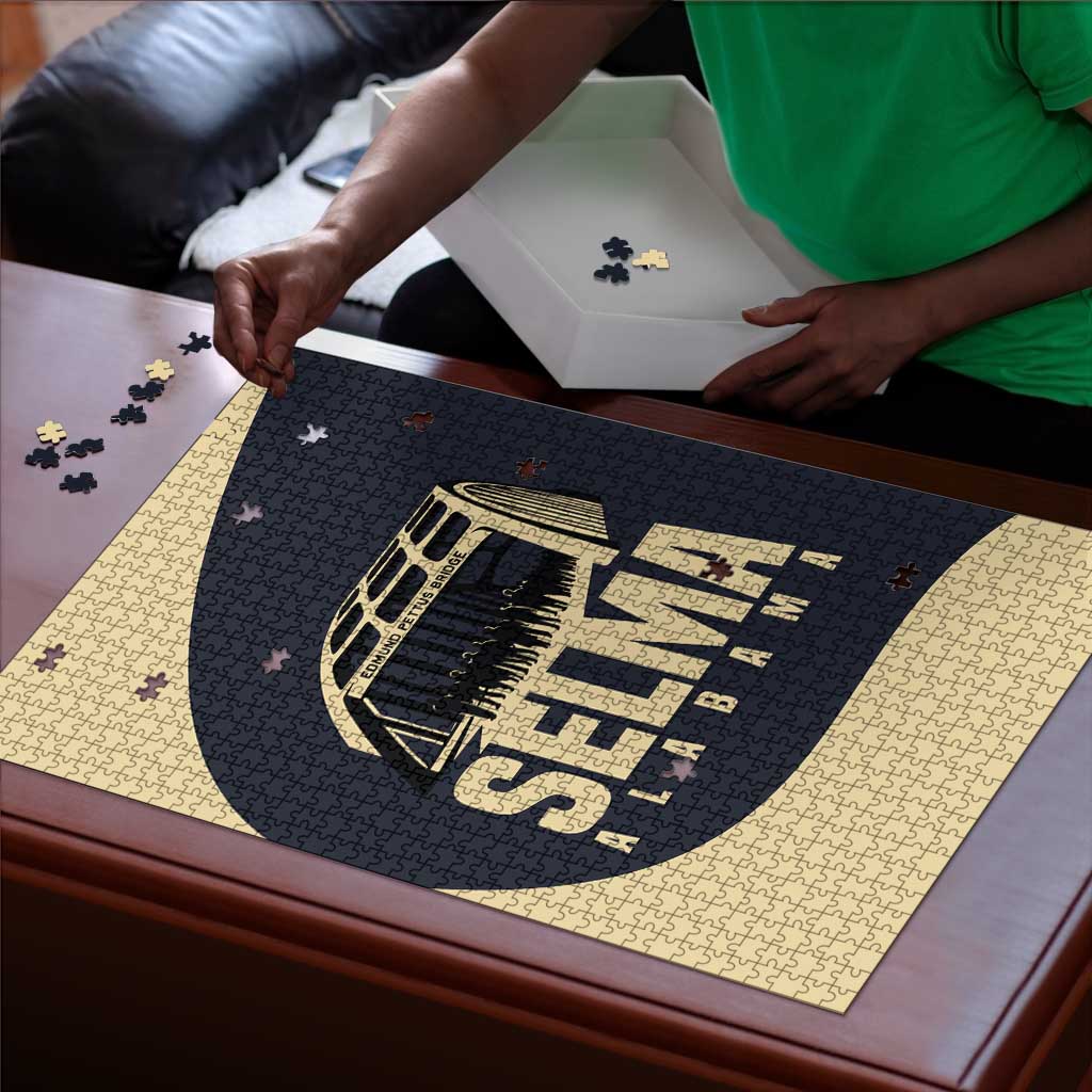 John Lewis Puzzle with Selma Bridge Graphic Civil Rights and Voting Rights Tribute - African Pride