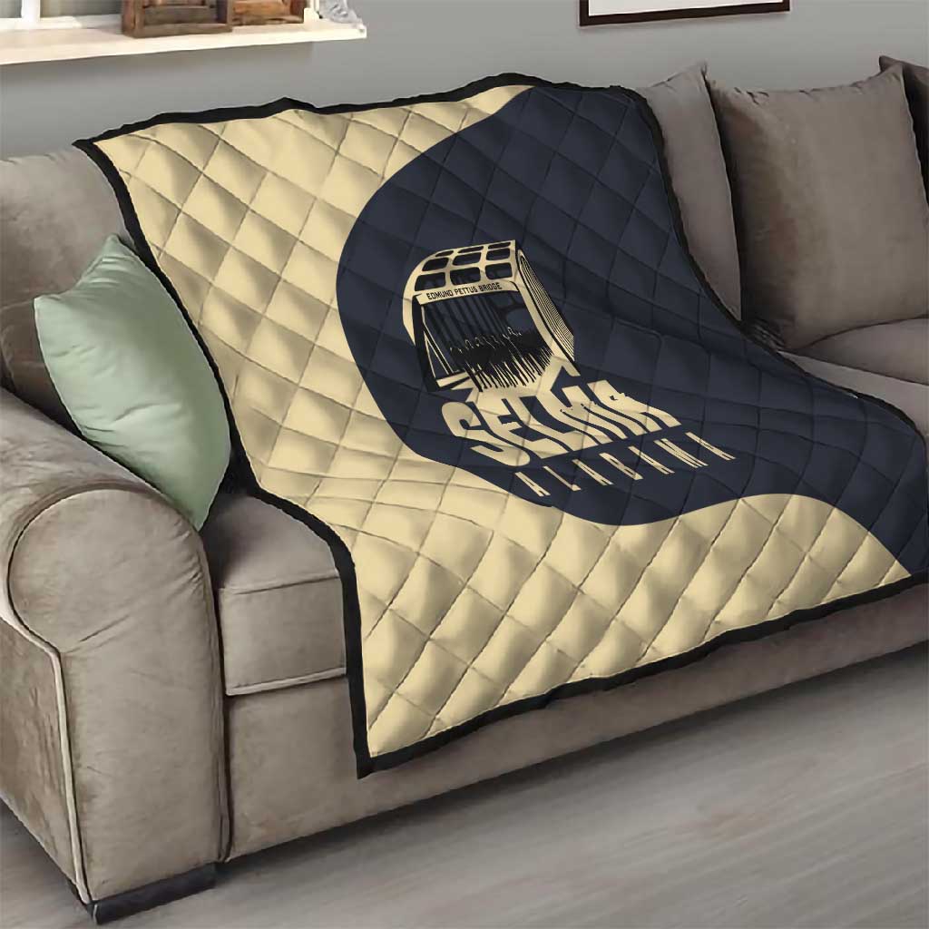 John Lewis Quilt with Selma Bridge Graphic Civil Rights and Voting Rights Tribute - African Pride