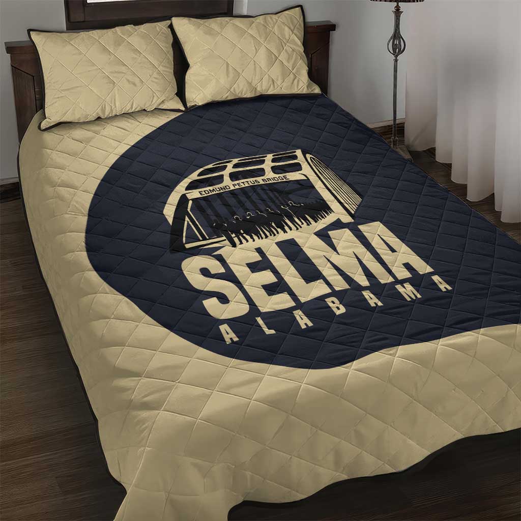 John Lewis Quilt Bed Set with Selma Bridge Graphic Civil Rights and Voting Rights Tribute - African Pride