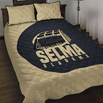 John Lewis Quilt Bed Set with Selma Bridge Graphic Civil Rights and Voting Rights Tribute - African Pride