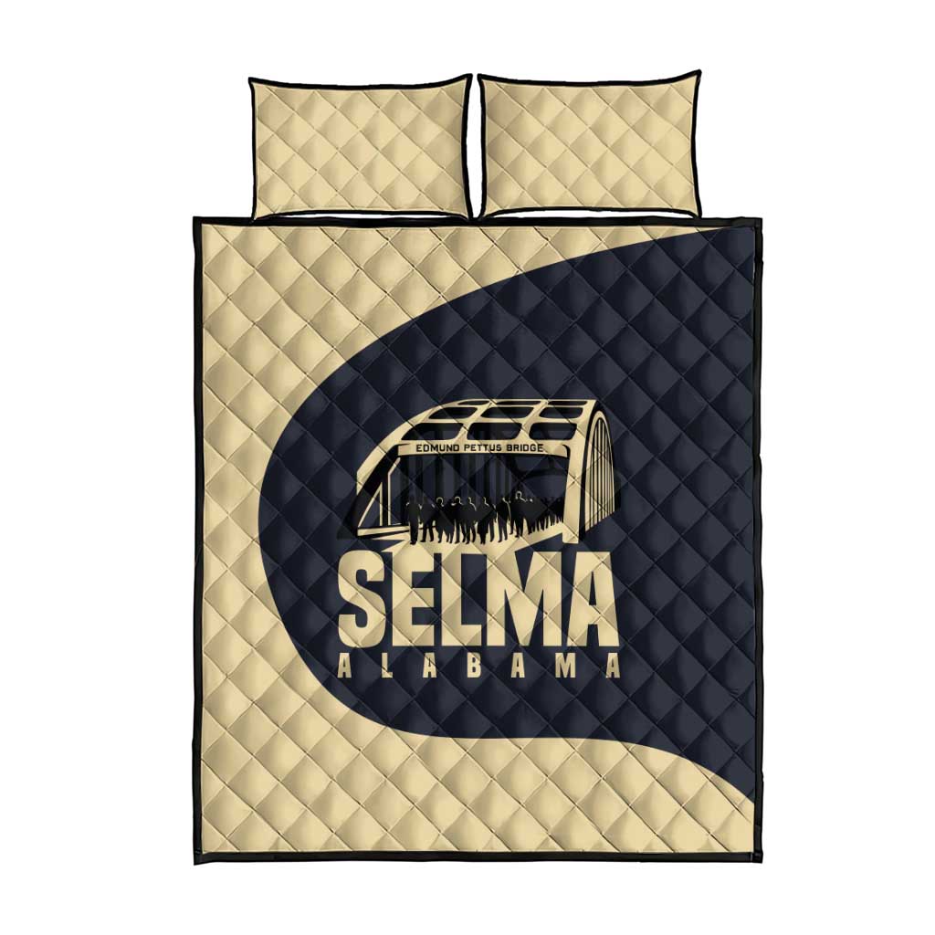 John Lewis Quilt Bed Set with Selma Bridge Graphic Civil Rights and Voting Rights Tribute - African Pride