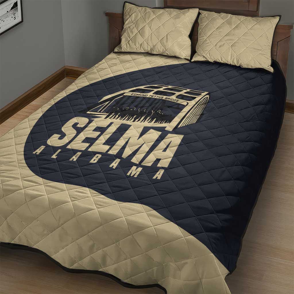 John Lewis Quilt Bed Set with Selma Bridge Graphic Civil Rights and Voting Rights Tribute - African Pride