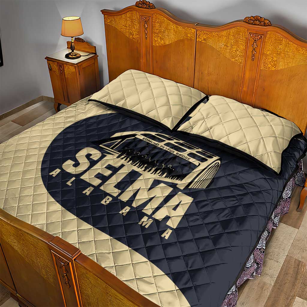 John Lewis Quilt Bed Set with Selma Bridge Graphic Civil Rights and Voting Rights Tribute - African Pride