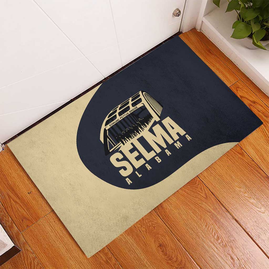 John Lewis Rubber Doormat with Selma Bridge Graphic Civil Rights and Voting Rights Tribute - African Pride