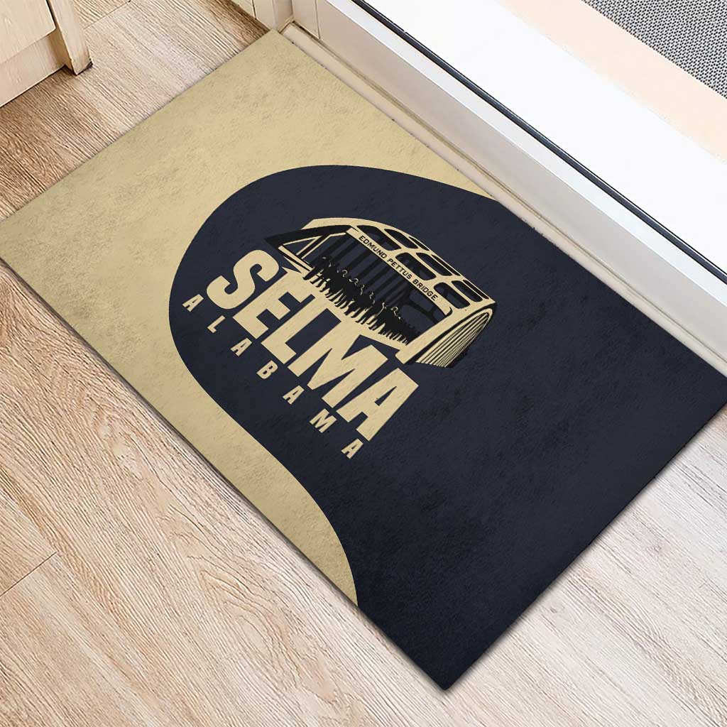 John Lewis Rubber Doormat with Selma Bridge Graphic Civil Rights and Voting Rights Tribute - African Pride