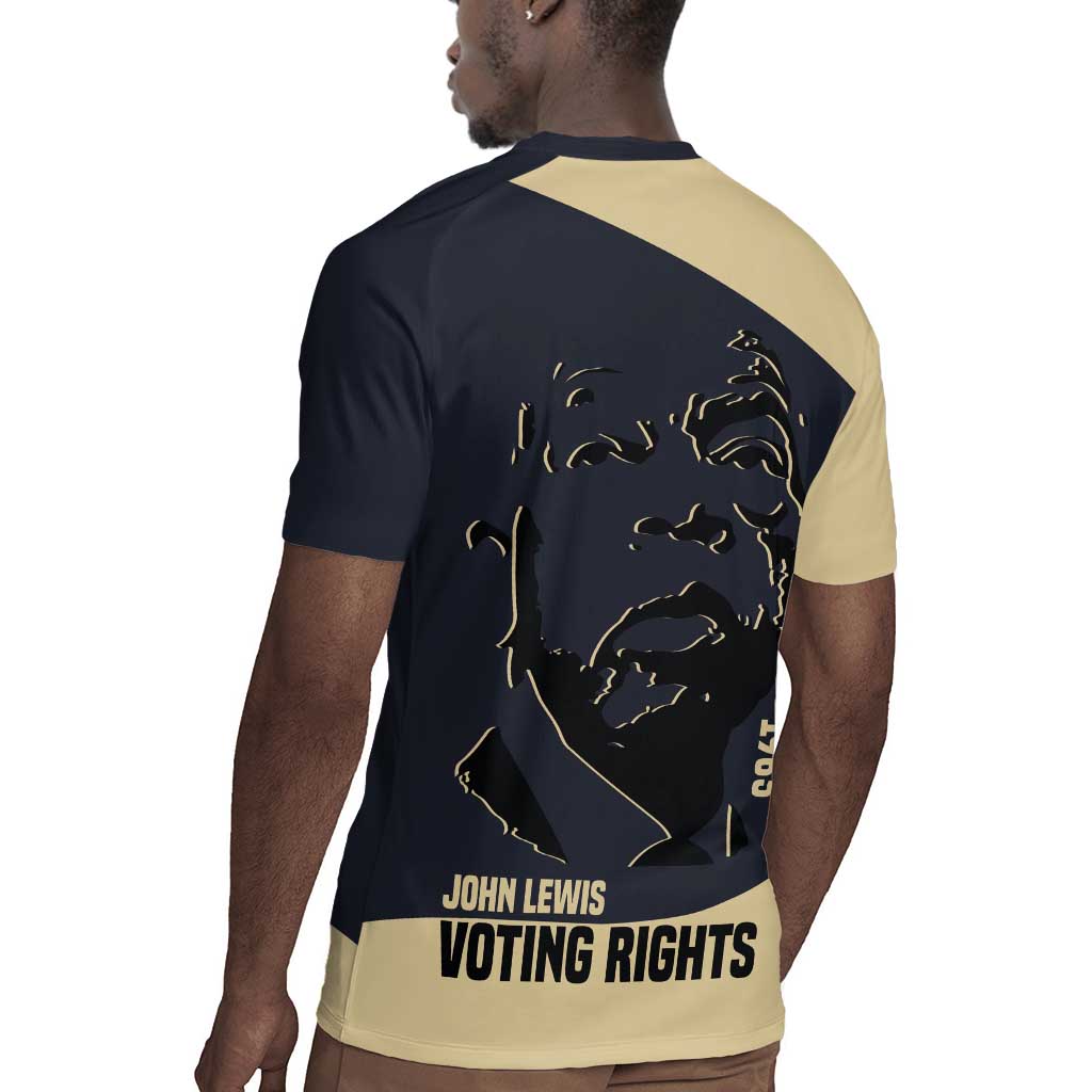 John Lewis Rugby Jersey with Selma Bridge Graphic Civil Rights and Voting Rights Tribute - African Pride