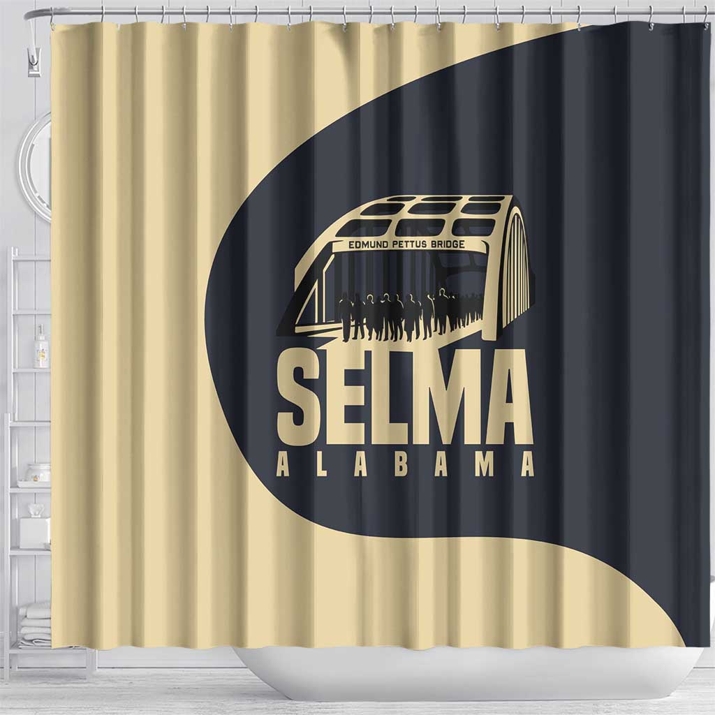 John Lewis Shower Curtain with Selma Bridge Graphic Civil Rights and Voting Rights Tribute - African Pride