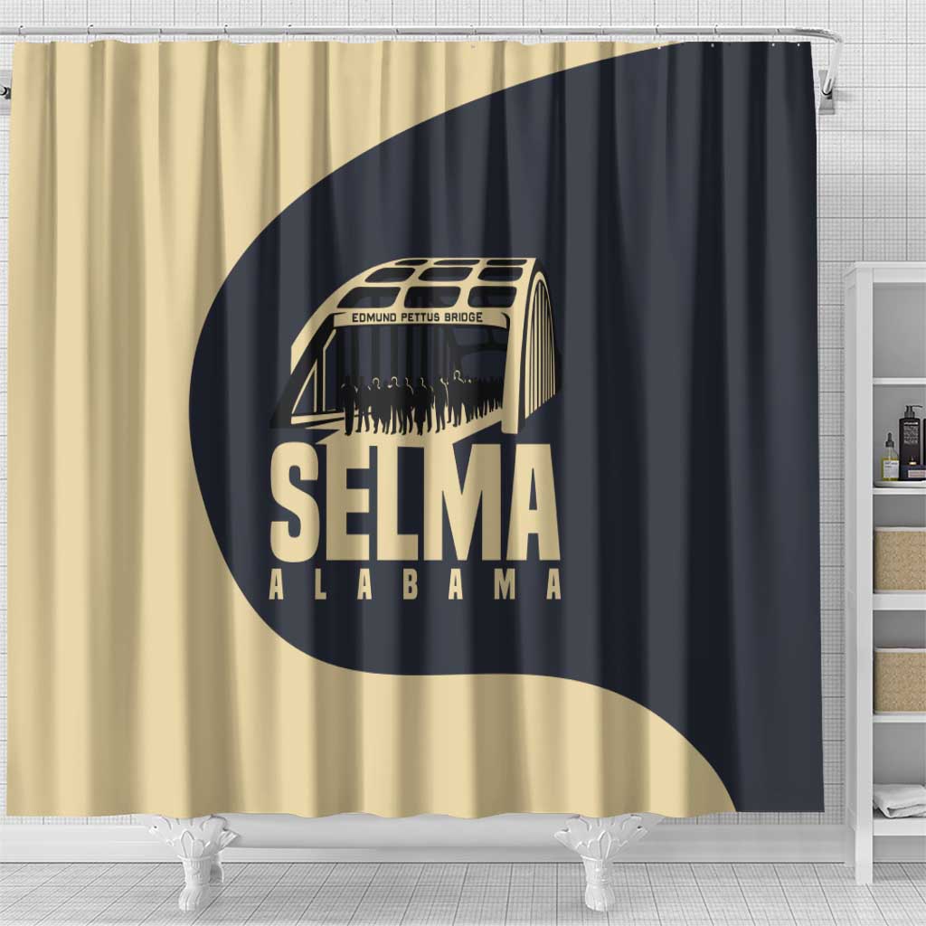 John Lewis Shower Curtain with Selma Bridge Graphic Civil Rights and Voting Rights Tribute - African Pride