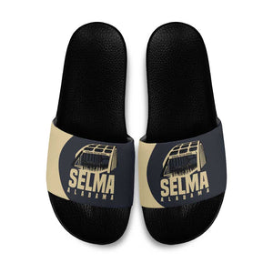 John Lewis Slide Sandals with Selma Bridge Graphic Civil Rights and Voting Rights Tribute - African Pride