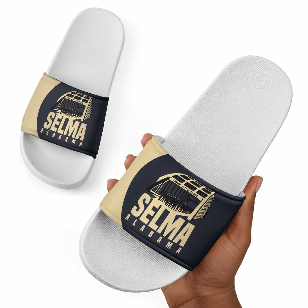 John Lewis Slide Sandals with Selma Bridge Graphic Civil Rights and Voting Rights Tribute - African Pride
