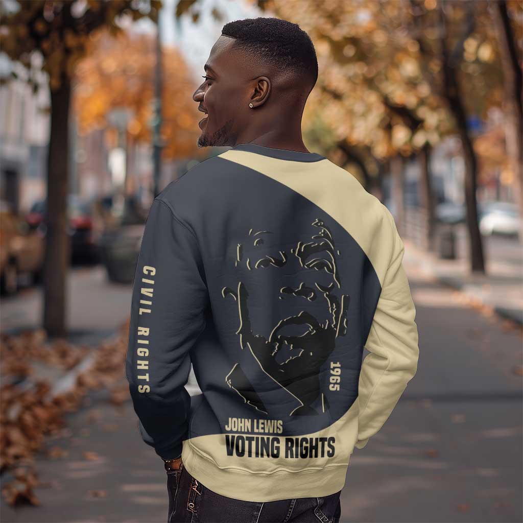 John Lewis Sweatshirt with Selma Bridge Graphic Civil Rights and Voting Rights Tribute - African Pride