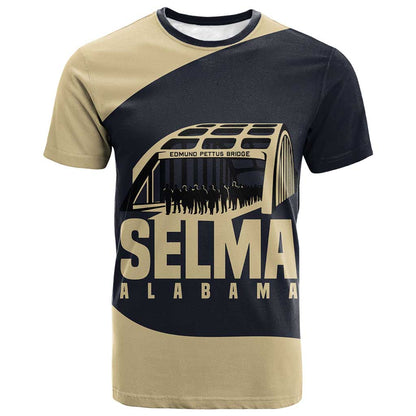 John Lewis T shirt with Selma Bridge Graphic Civil Rights and Voting Rights Tribute - African Pride