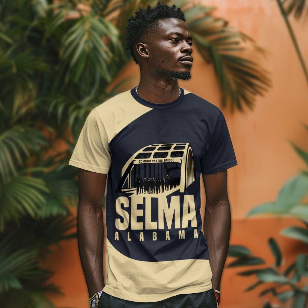 John Lewis T shirt with Selma Bridge Graphic Civil Rights and Voting Rights Tribute - African Pride