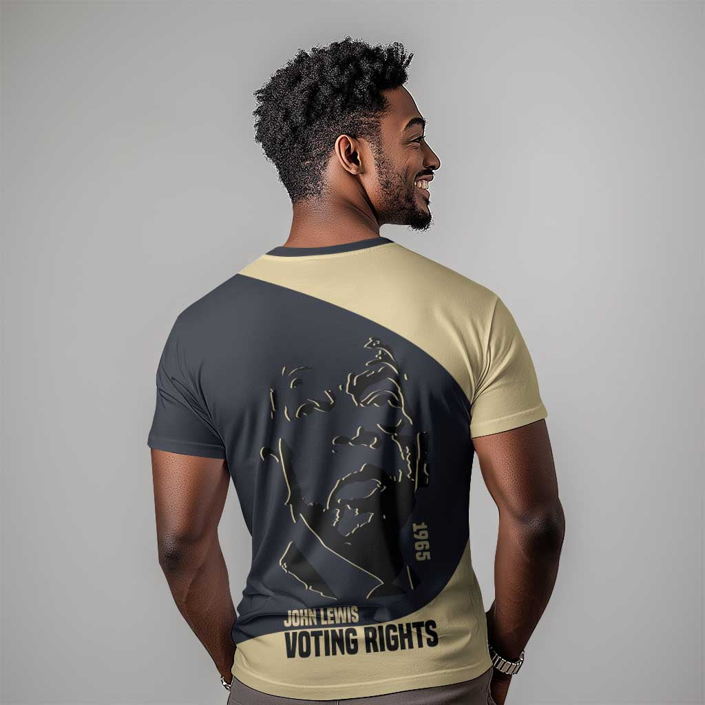 John Lewis T shirt with Selma Bridge Graphic Civil Rights and Voting Rights Tribute - African Pride