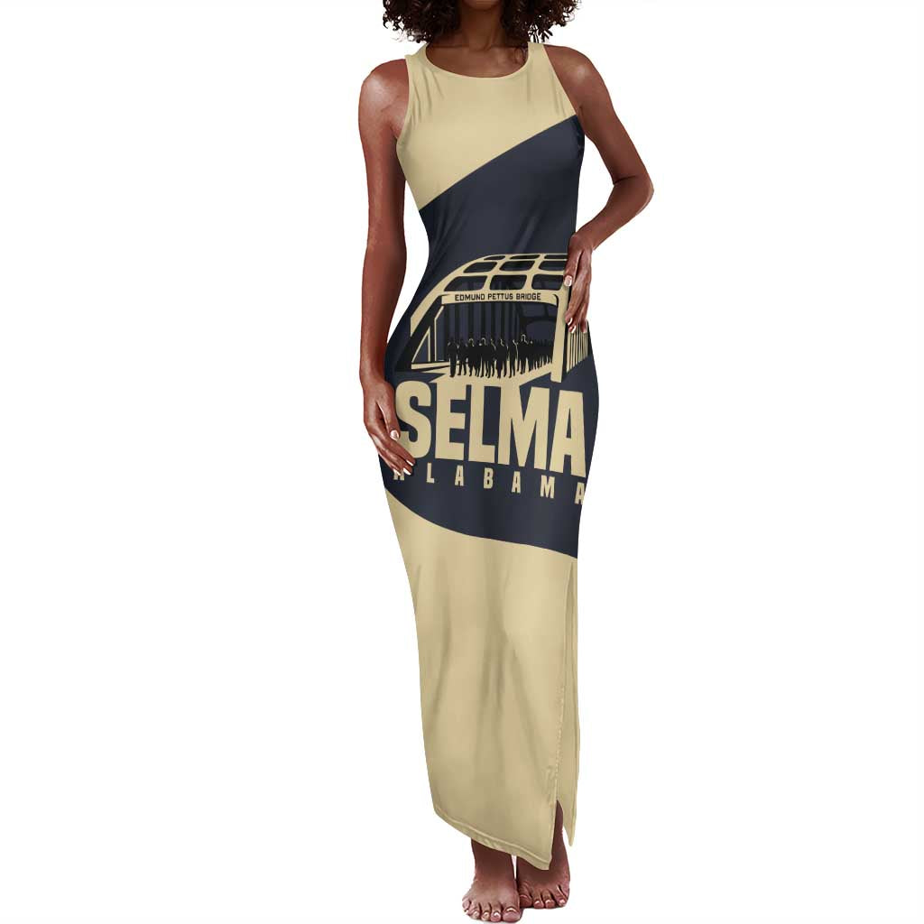 John Lewis Tank Maxi Dress with Selma Bridge Graphic Civil Rights and Voting Rights Tribute - African Pride