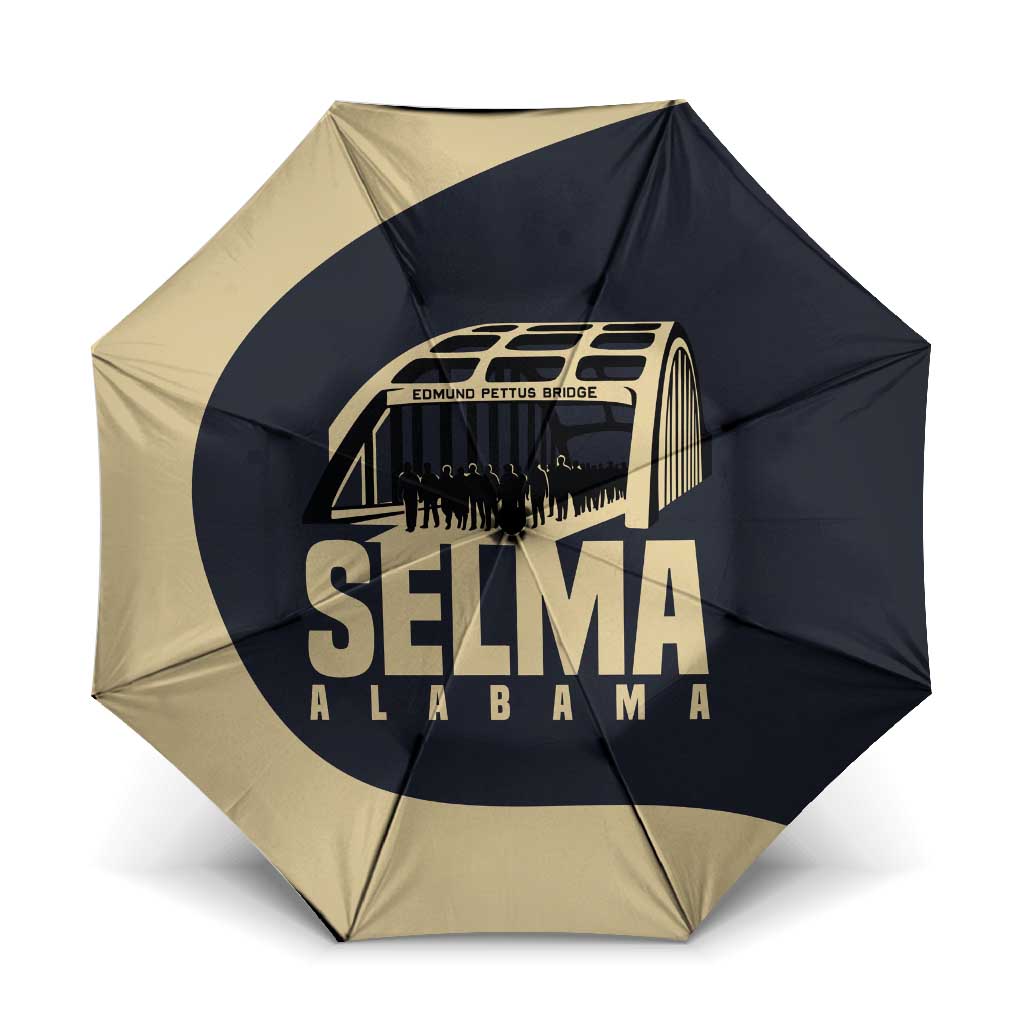 John Lewis Umbrella with Selma Bridge Graphic Civil Rights and Voting Rights Tribute - African Pride