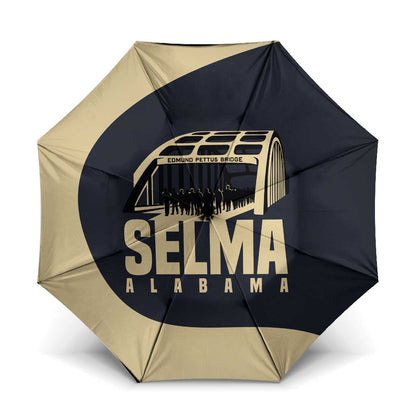 John Lewis Umbrella with Selma Bridge Graphic Civil Rights and Voting Rights Tribute - African Pride