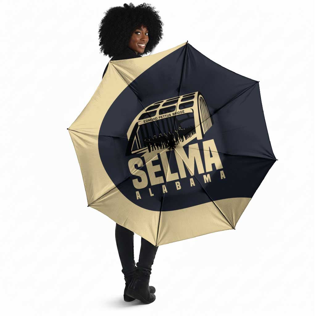 John Lewis Umbrella with Selma Bridge Graphic Civil Rights and Voting Rights Tribute - African Pride