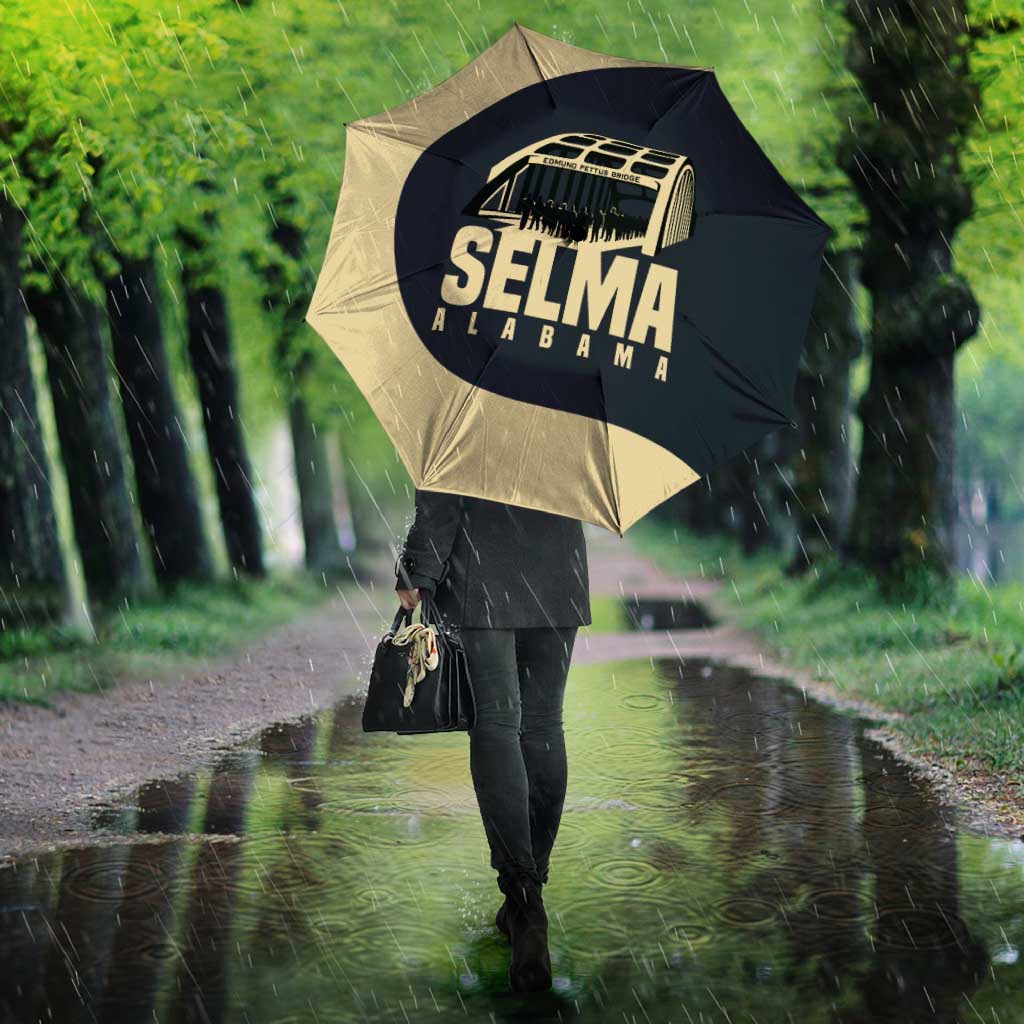 John Lewis Umbrella with Selma Bridge Graphic Civil Rights and Voting Rights Tribute - African Pride