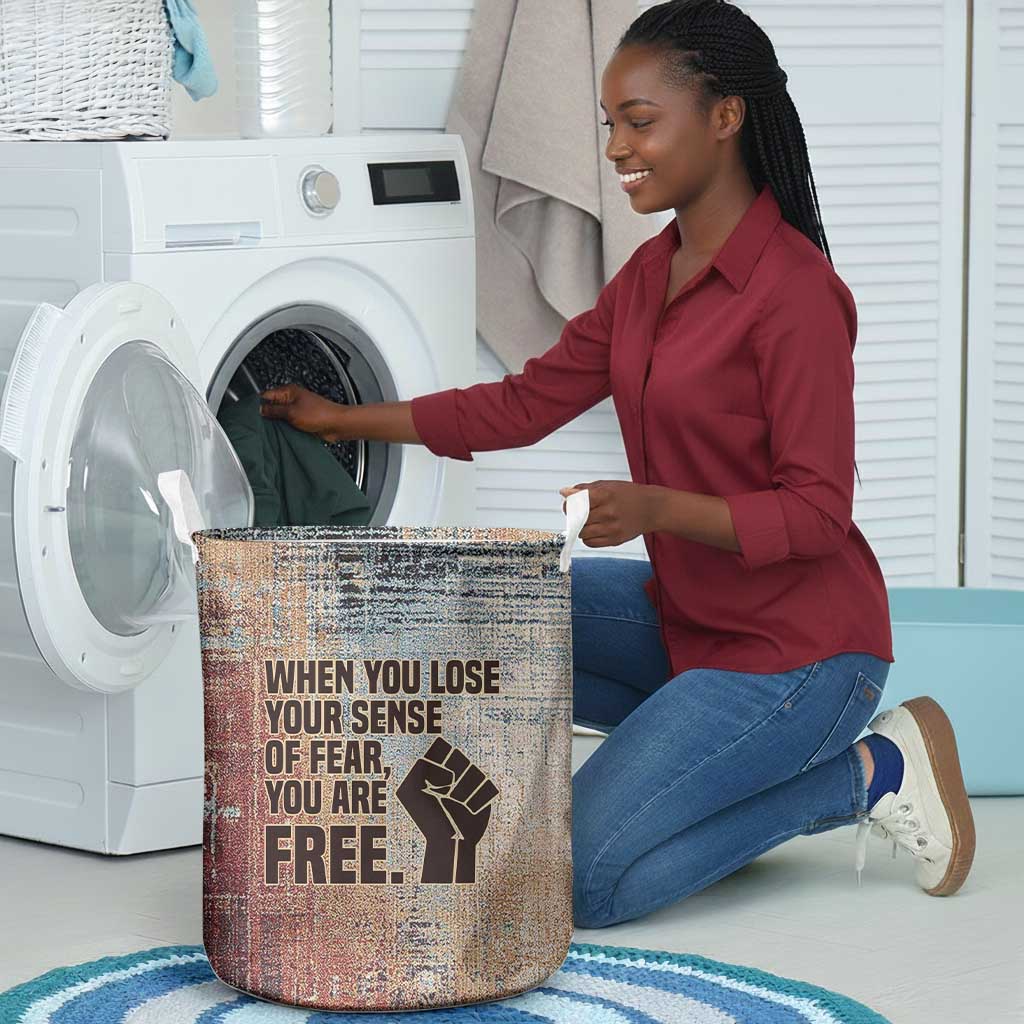 John Lewis Laundry Basket with Freedom Quote Graphic Civil Rights and Legacy Tribute - African Pride