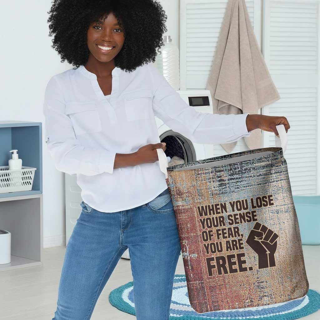 John Lewis Laundry Basket with Freedom Quote Graphic Civil Rights and Legacy Tribute - African Pride