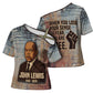John Lewis Cross Shoulder Shirt with Freedom Quote Graphic Civil Rights and Legacy Tribute - African Pride