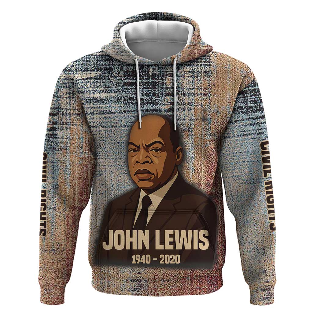 John Lewis Hoodie with Freedom Quote Graphic Civil Rights and Legacy Tribute - African Pride