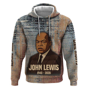 John Lewis Hoodie with Freedom Quote Graphic Civil Rights and Legacy Tribute - African Pride