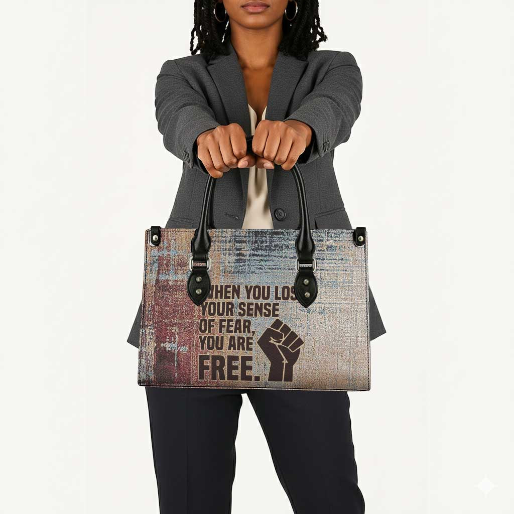 John Lewis Leather Bag with Freedom Quote Graphic Civil Rights and Legacy Tribute - African Pride