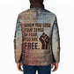 John Lewis Padded Jacket with Freedom Quote Graphic Civil Rights and Legacy Tribute - African Pride