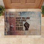 John Lewis Rubber Doormat with Freedom Quote Graphic Civil Rights and Legacy Tribute - African Pride