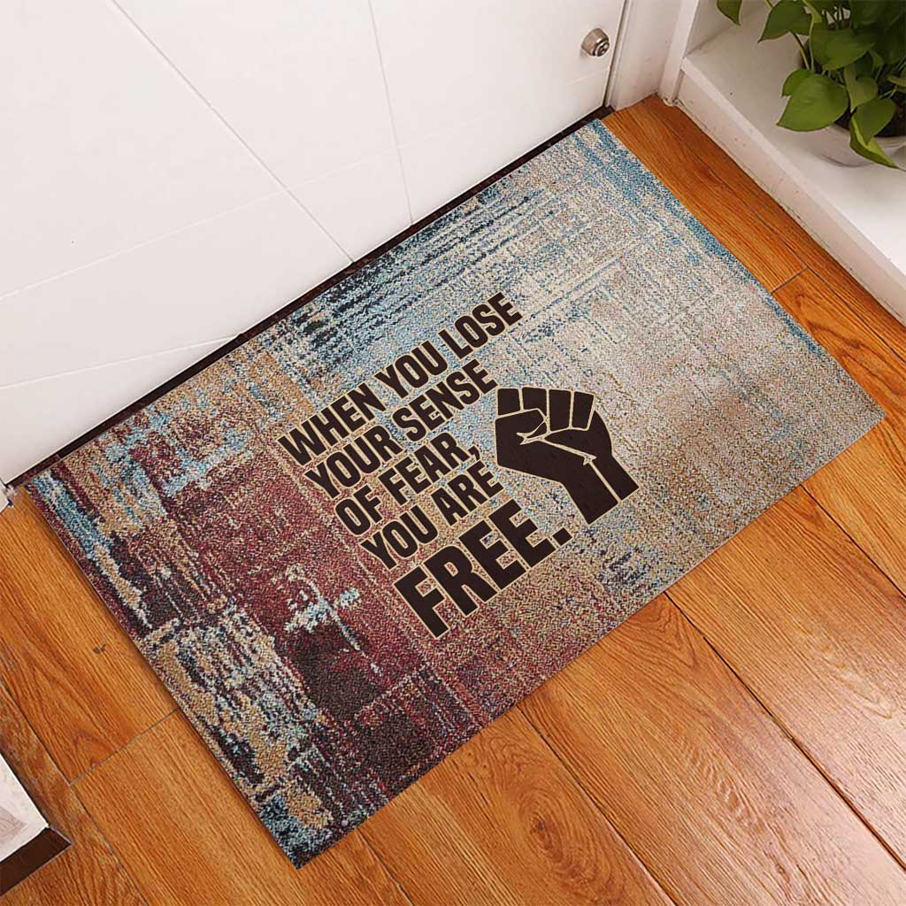 John Lewis Rubber Doormat with Freedom Quote Graphic Civil Rights and Legacy Tribute - African Pride
