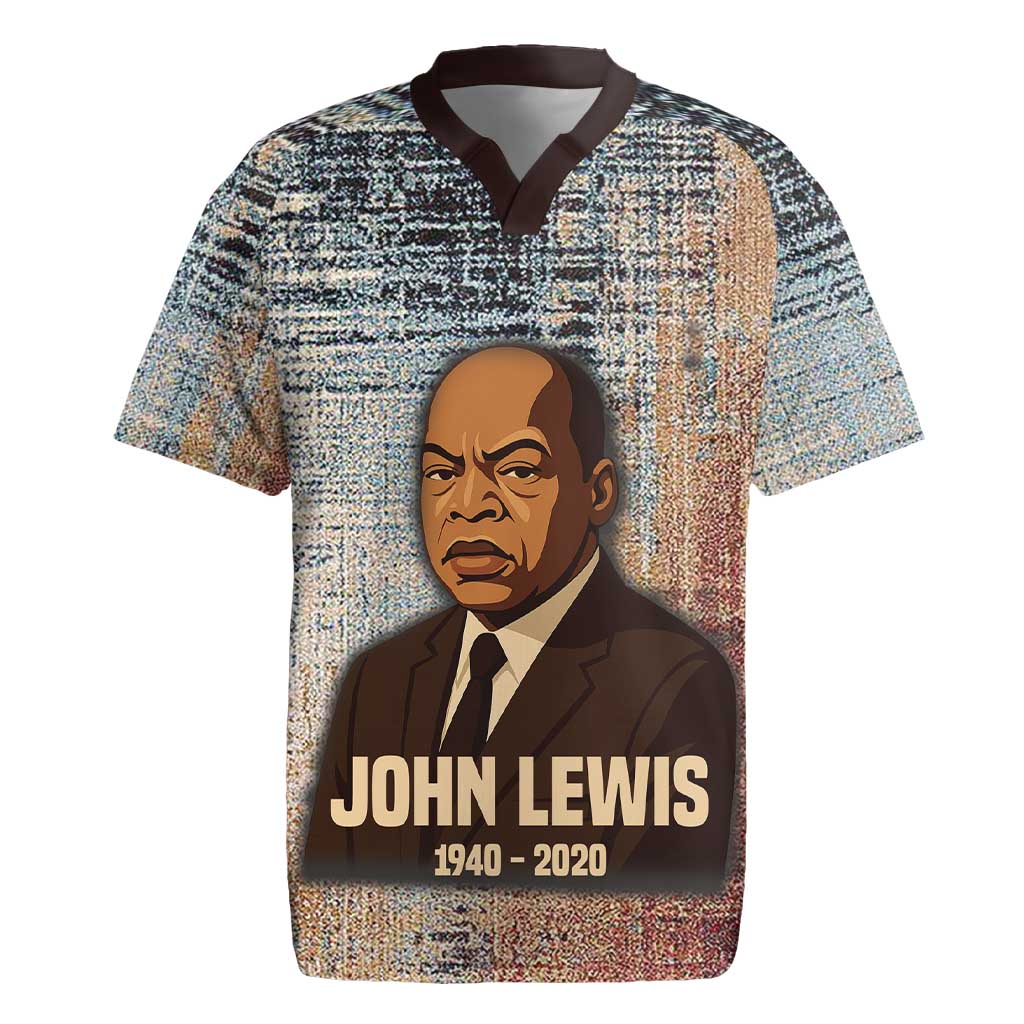 John Lewis Rugby Jersey with Freedom Quote Graphic Civil Rights and Legacy Tribute - African Pride