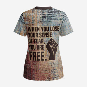 John Lewis Scrub Top with Freedom Quote Graphic Civil Rights and Legacy Tribute - African Pride