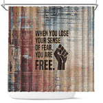 John Lewis Shower Curtain with Freedom Quote Graphic Civil Rights and Legacy Tribute - African Pride